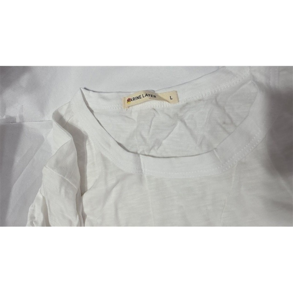 NWOT Marine Layer L White Short Sleeve Crew neck T Shirt 132459